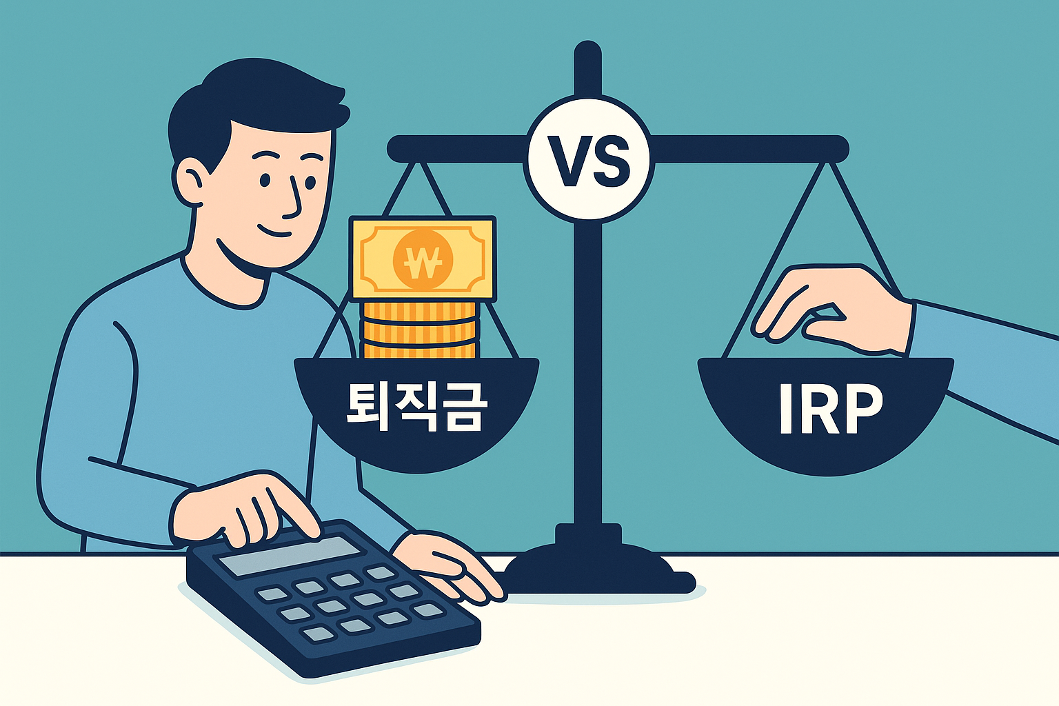 퇴직금 & IRP 시나리오 비교 계산기