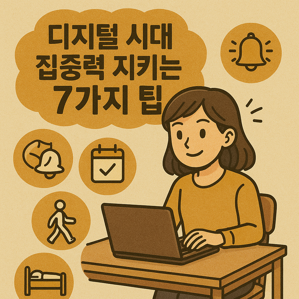 디지털 시대 집중력 지키는 7가지 팁