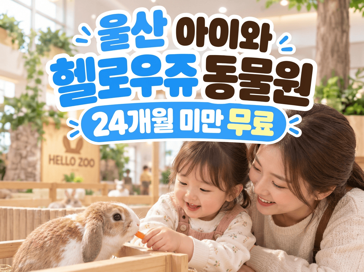 울산 아이와 헬로우쥬 동물원 실내체험