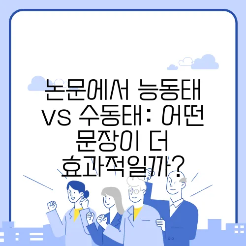 논문에서 능동태 vs 수동태: 어떤 문장이 더 효과적일까?