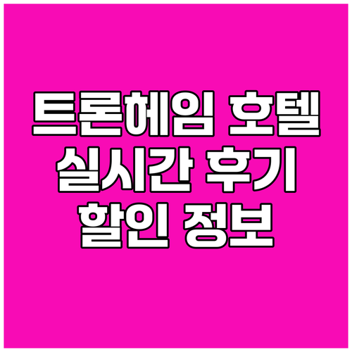 트론헤임 호텔 실시간 후기와 할인 정