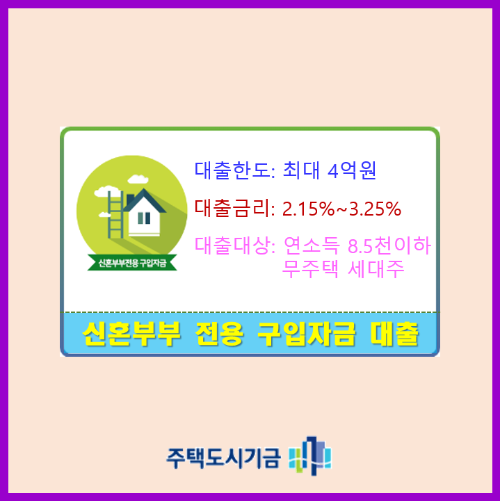 신혼부부 전용 구입자금 대출