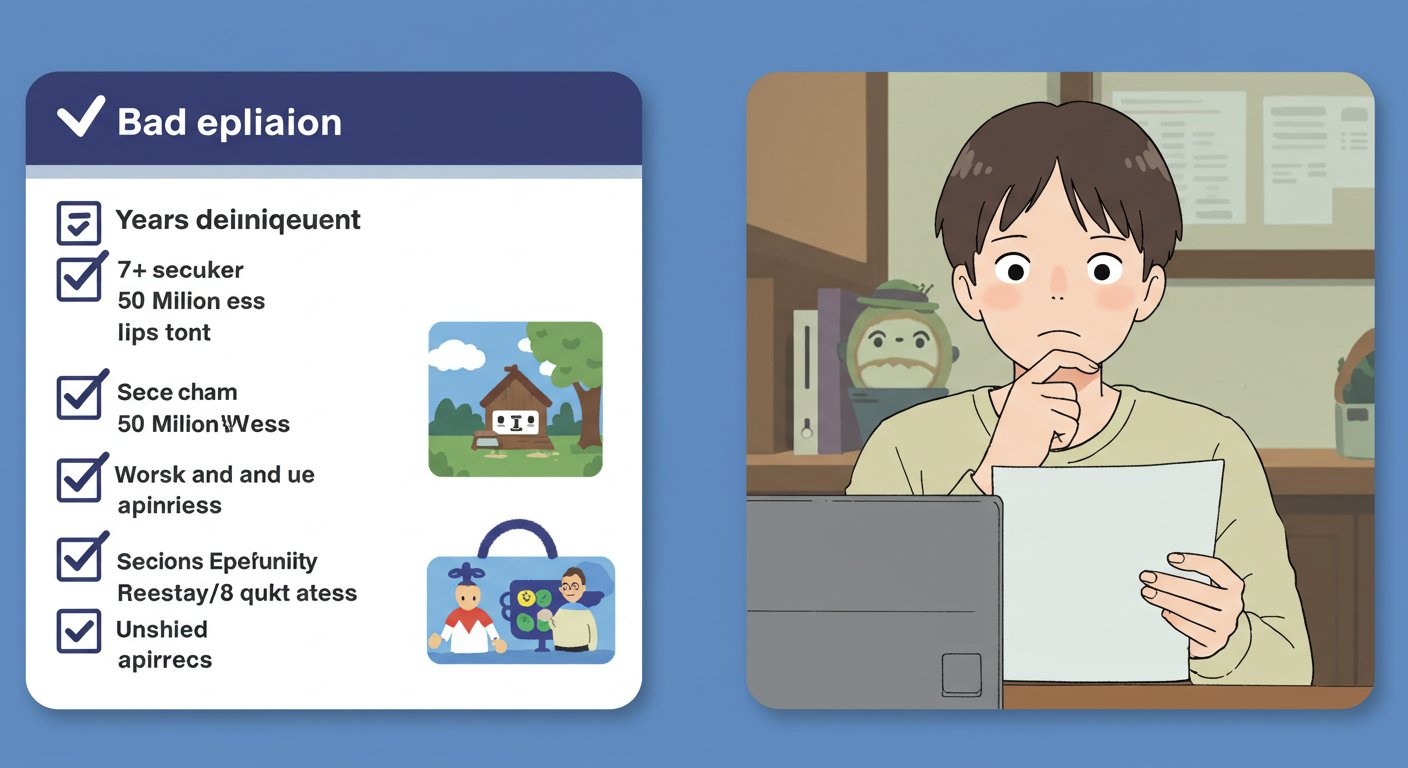 배드뱅크 신청 자격 조건을 확인하는 사람