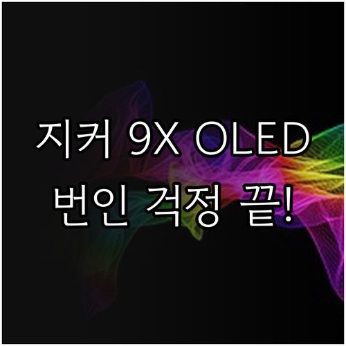 지커 9X OLED 디스플레이 번인 ..