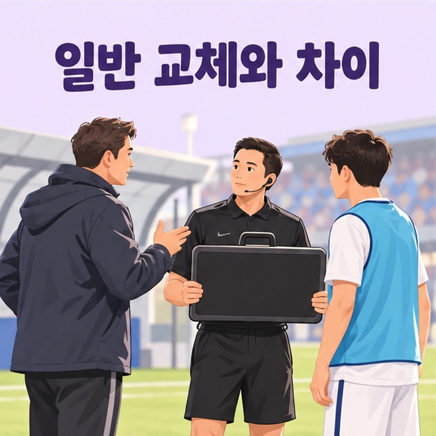 일반 교체와 별도의 뇌진탕 교체 절차를 확인하는 관계자