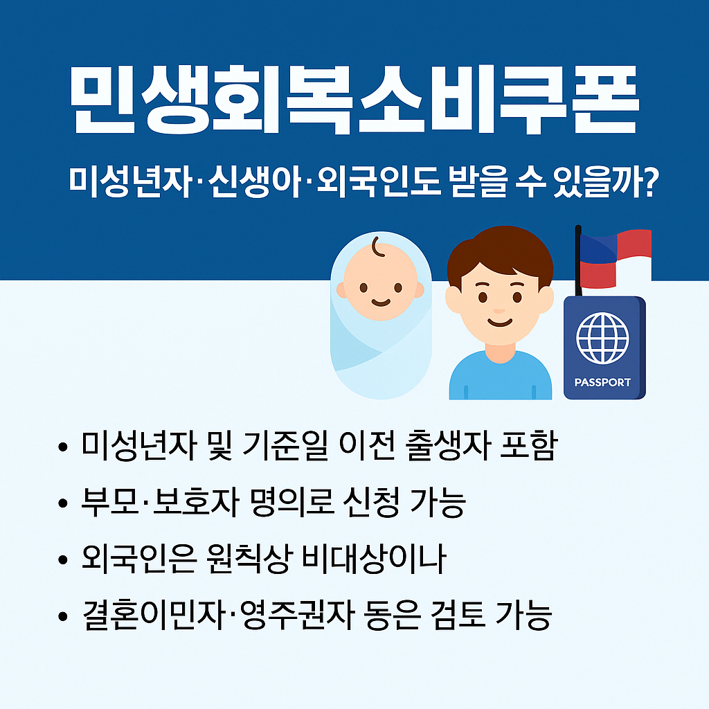 민생회복 소비쿠폰 대상