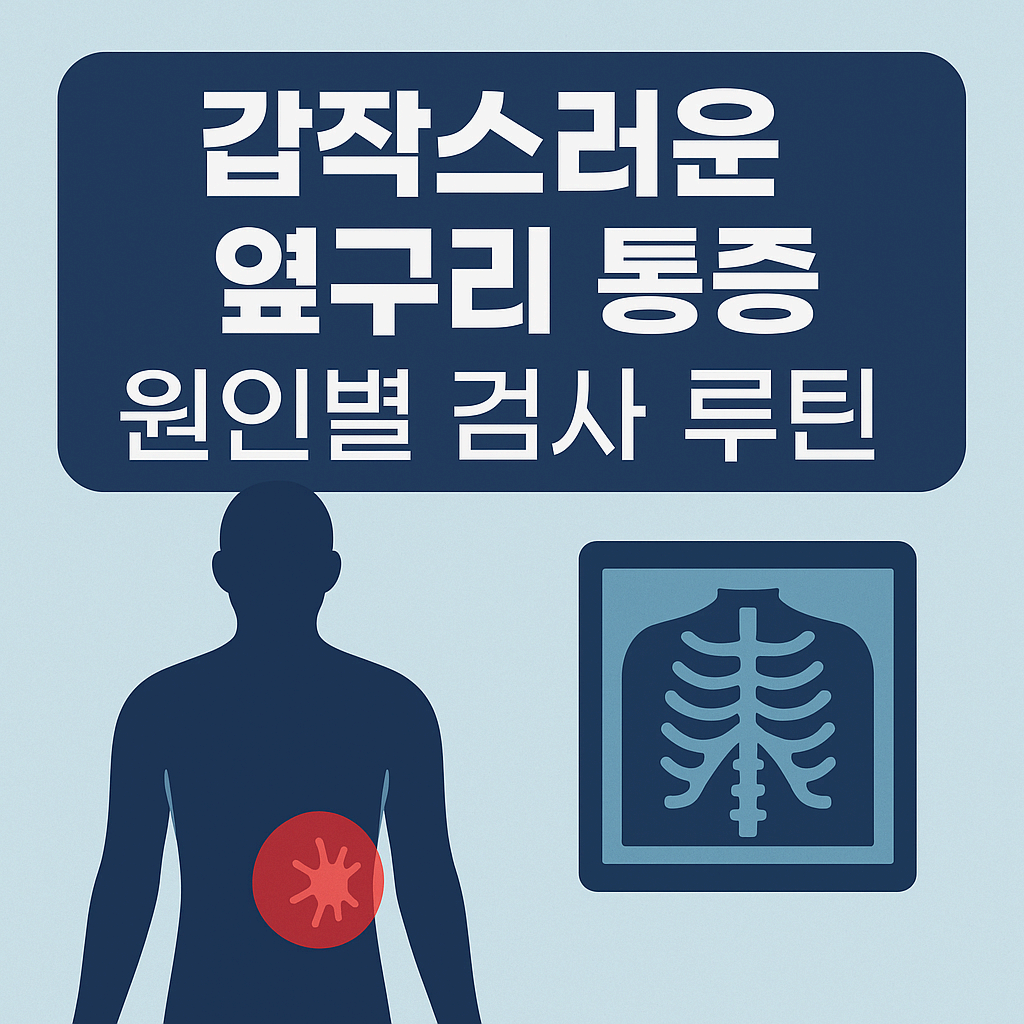 갑작스러운 옆구리 통증원인별 검사 루틴 총정리