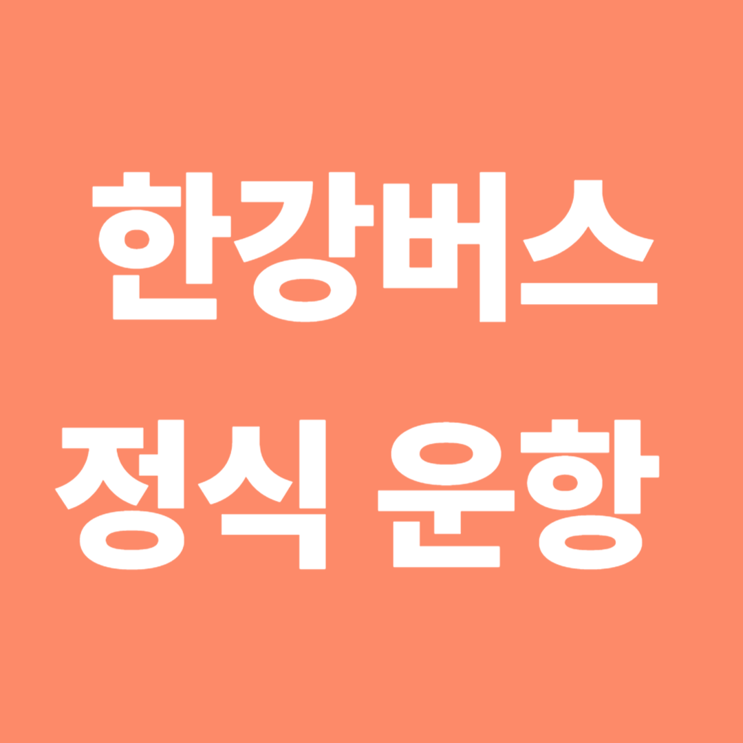 한강버스 예약 방법, 운행시간표, 선착장까지 총정리