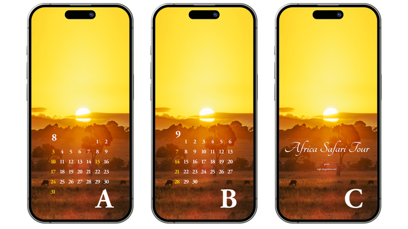 11 일몰 ABC - 2025년8월 아이폰배경화면