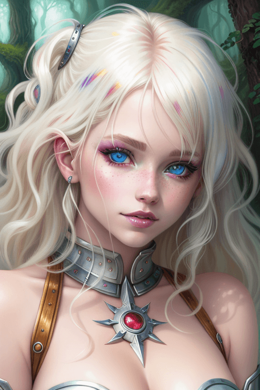 Playground AI로 생성한 그림(2) - 아름다운 금발의 석큐버스