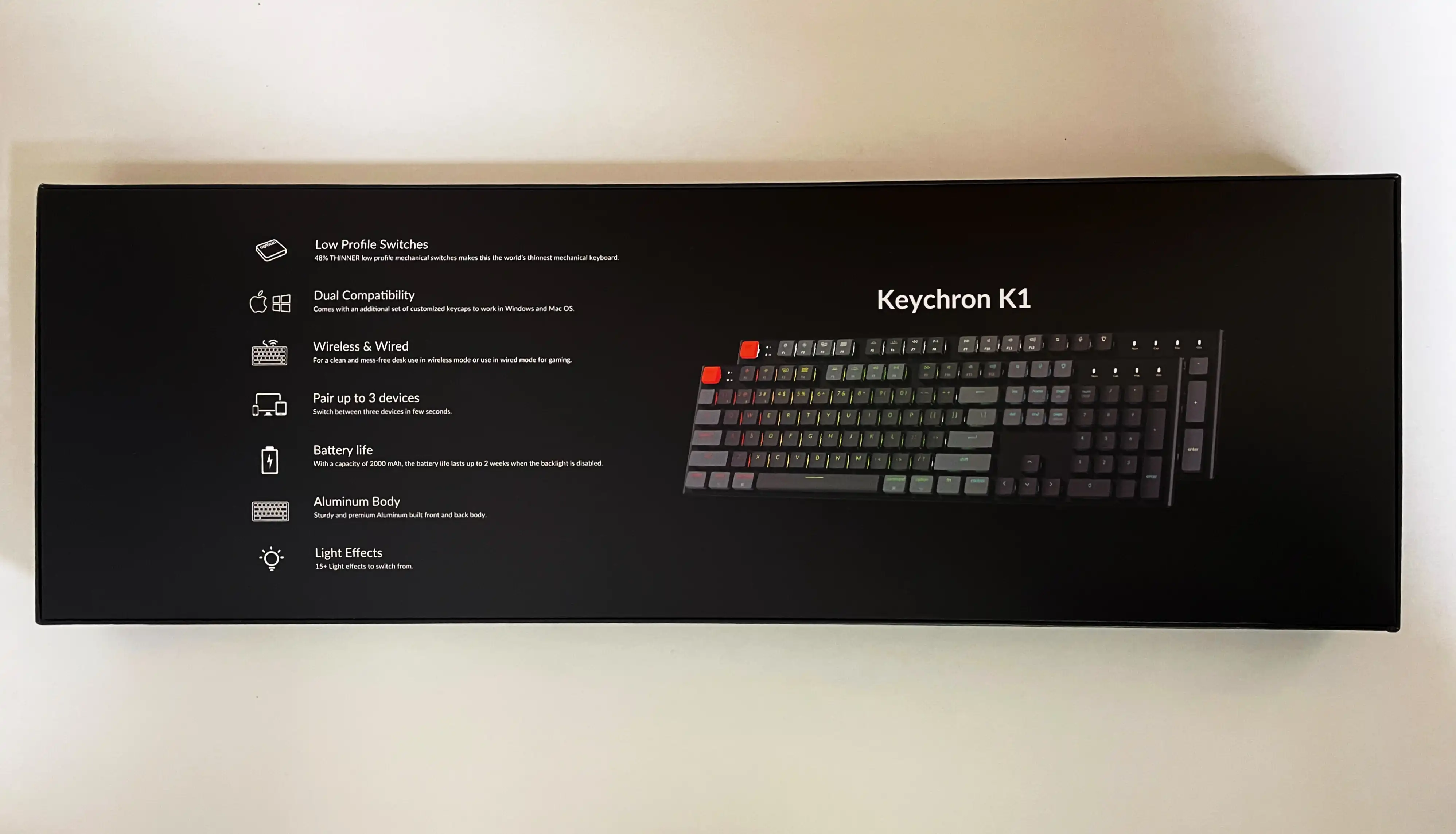 키크론 k1 외관 박스