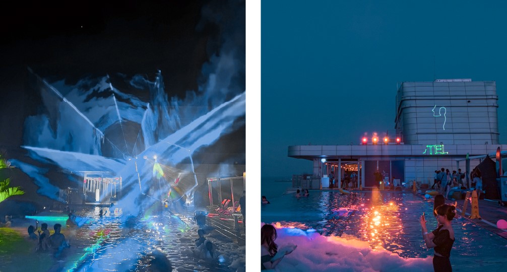 1박 2일 강릉 가족 여행-세인트 존스호텔 강릉 야간 풀장