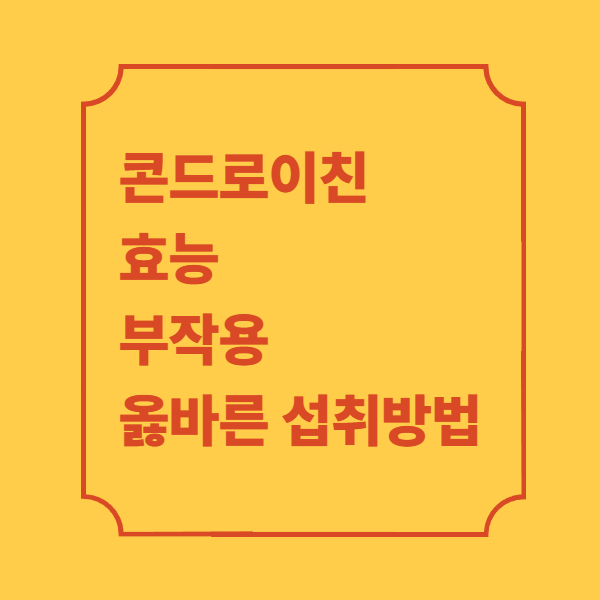 콘드로이친-효능