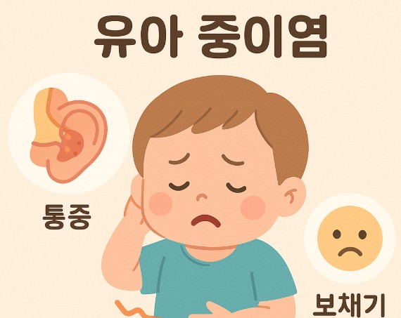 유아 중이염 이미지