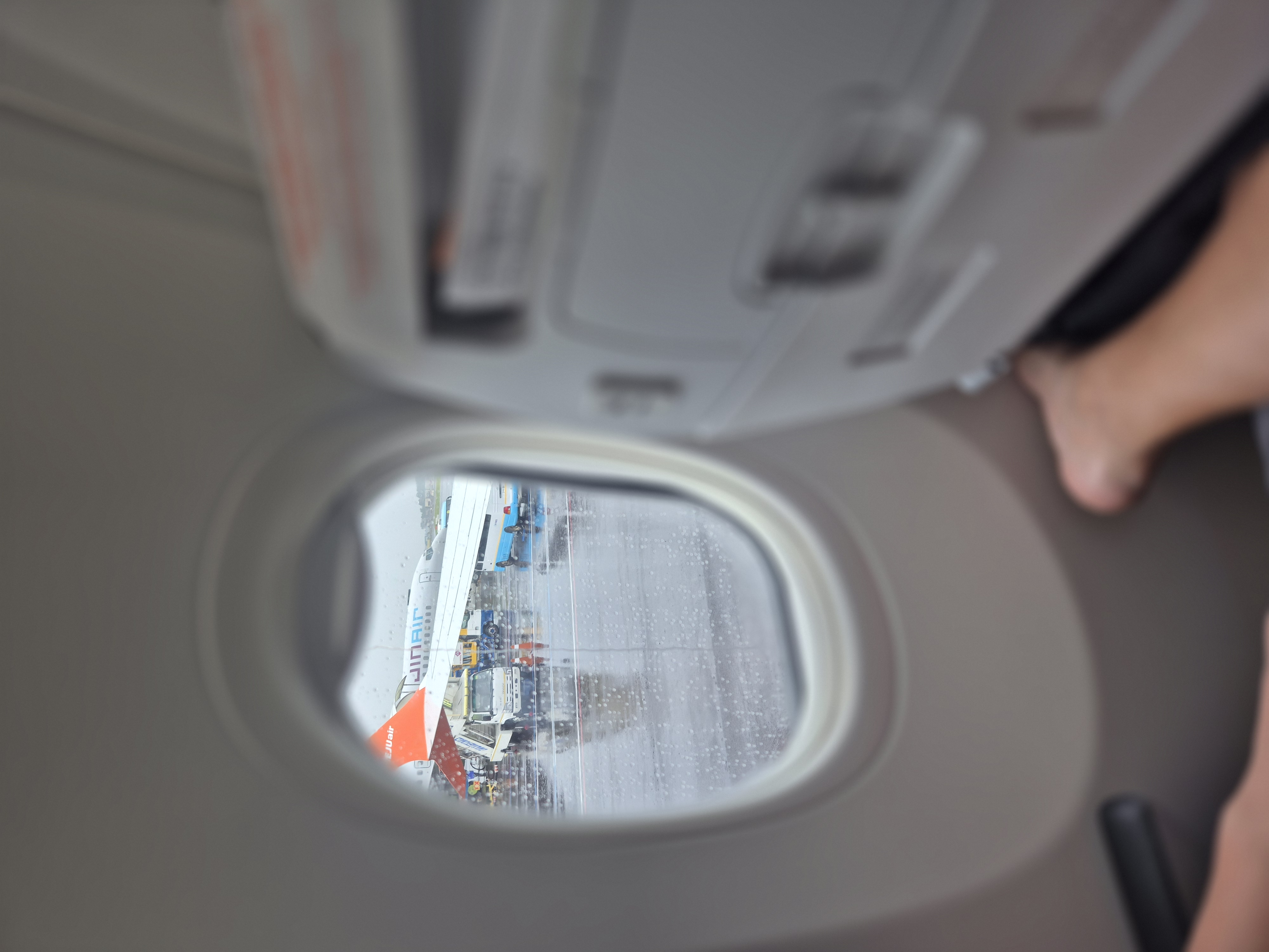 제주도 협재해수욕장에서 공항가는길. 폭우