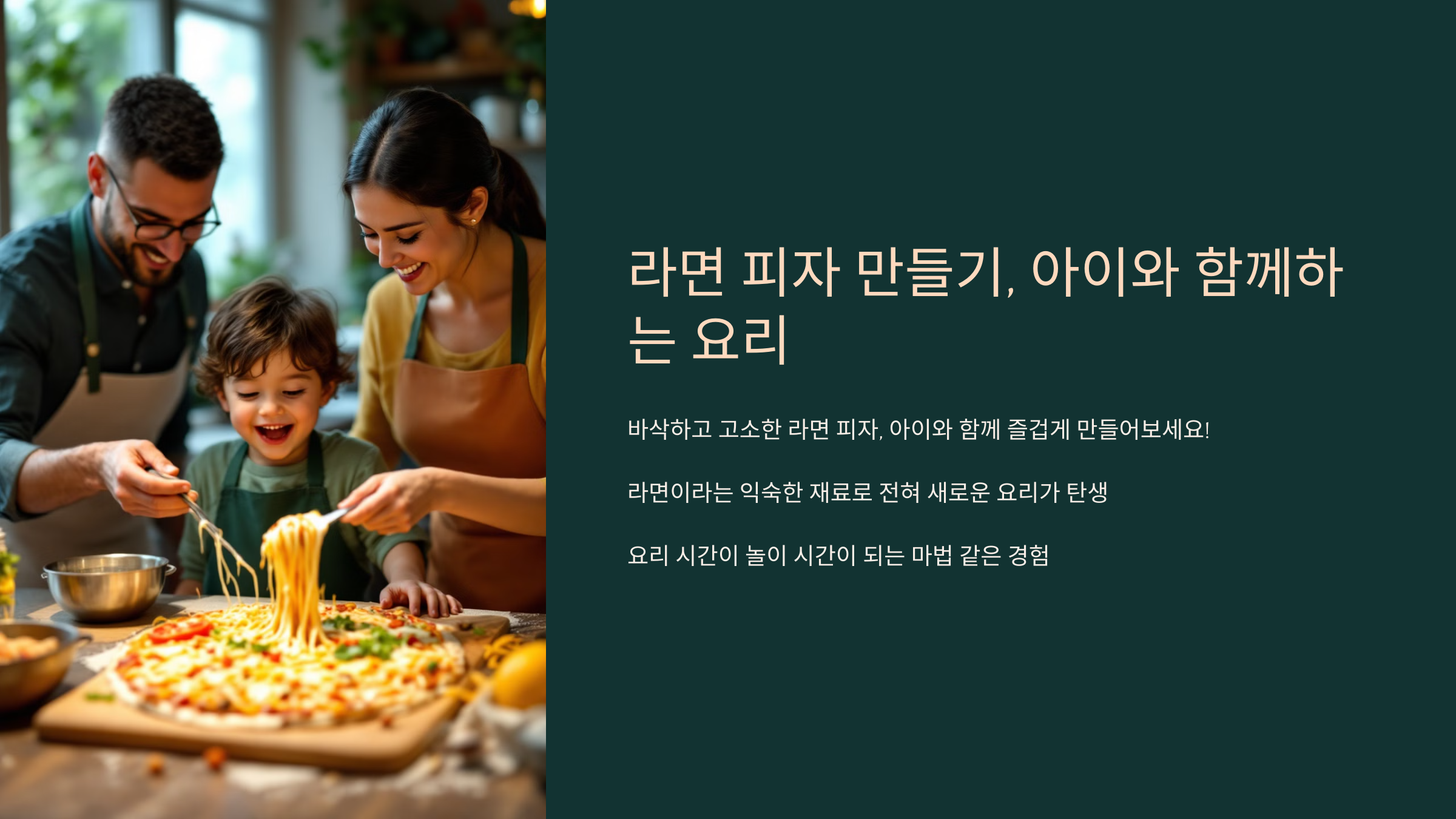 라면 피자 만들기