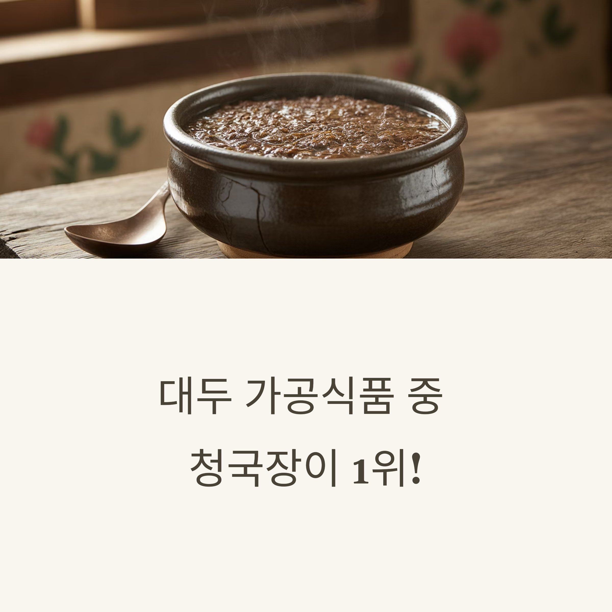 대두가공식품 1위, 청국장