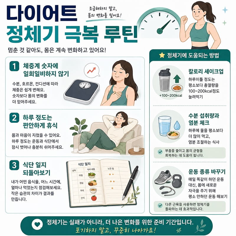 다이어트 정체기 극복 루틴