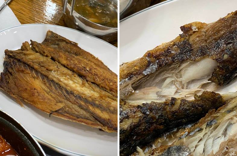 바삭하고 촉촉하게 구워진 고등어 구이