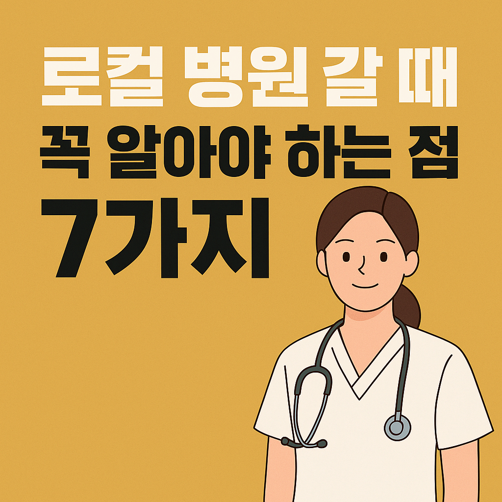 로컬 병원 갈 때 필수 체크 7가지
