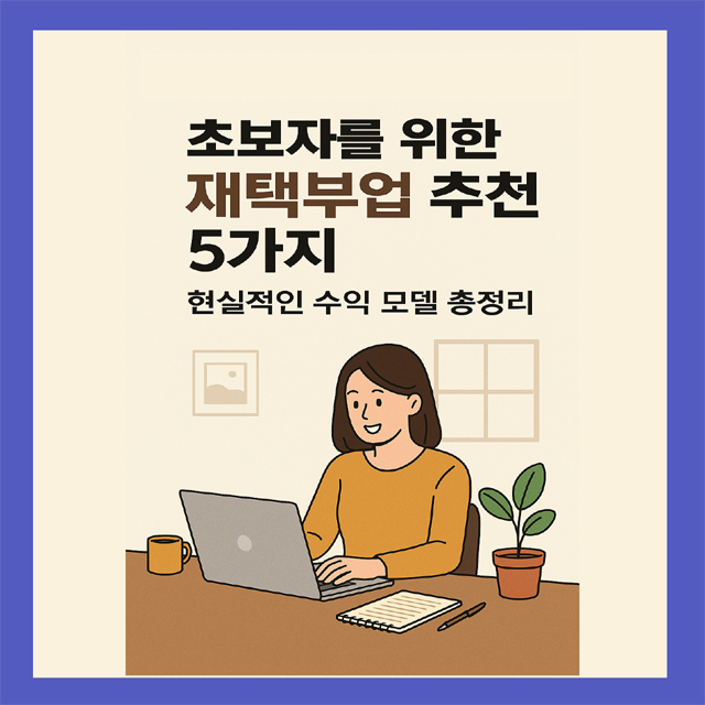 초보자를 위한 재택부업 추천 5가지