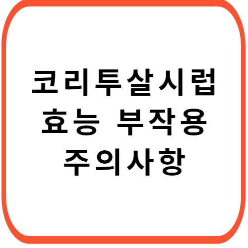 코리투살-에프시럽-성분-효능-부작용