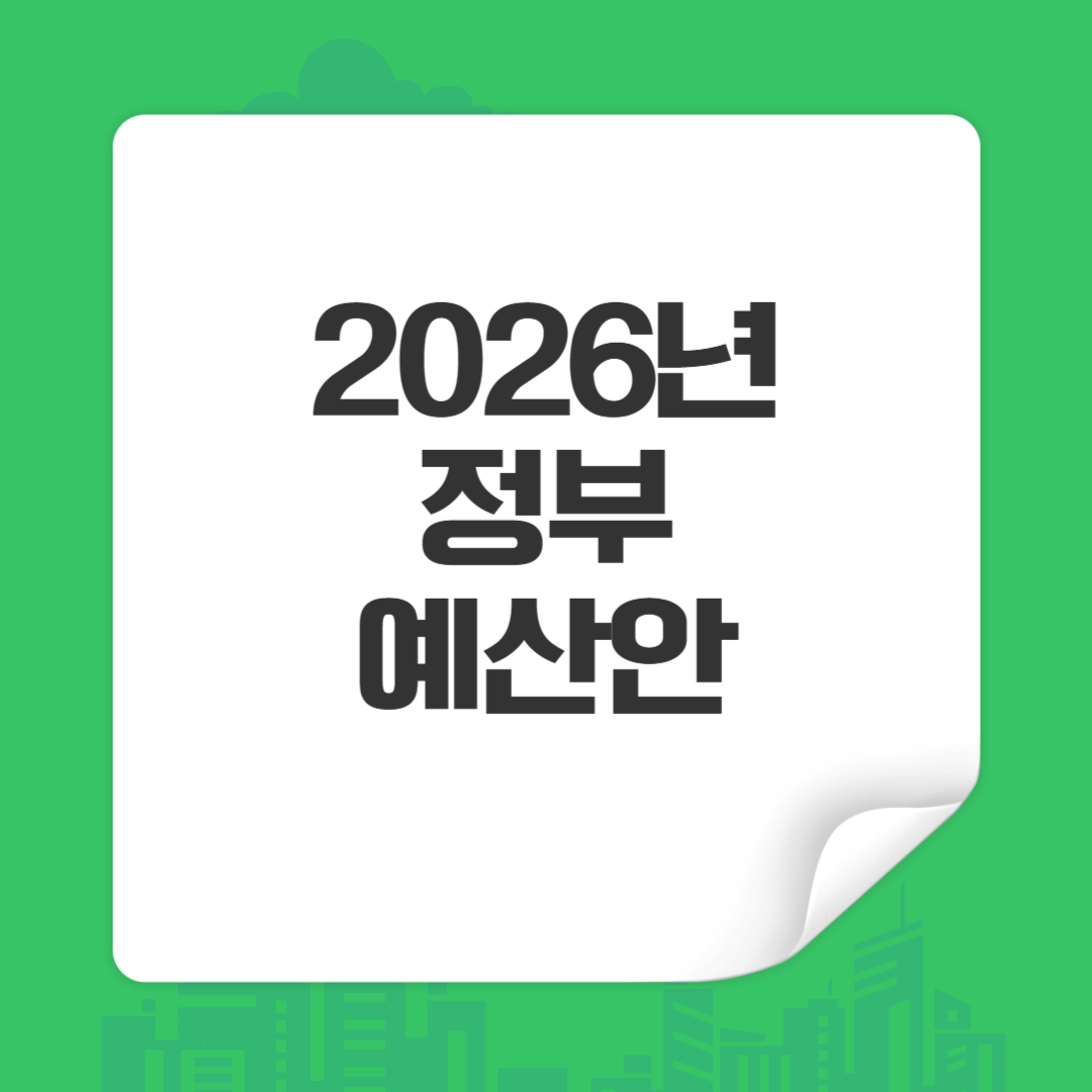 2026년 정부 예산안