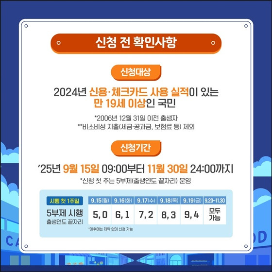 쓸수록 돌아오는 소비혜택 - 상생 페이백 참여신청바로가기