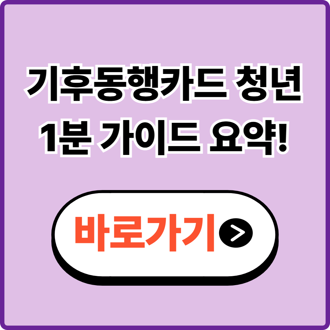 기후동행카드 청년 신청 및 분실 시 대처 방법|1분 요약 가이드
