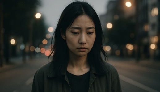 감정 소모된 여성