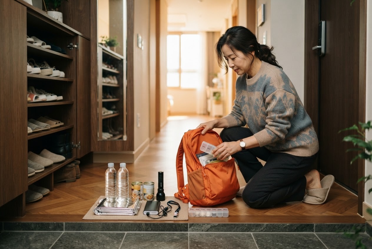 아파트 화재 시 대피와 대기 판단법, 생존배낭 체크리스트