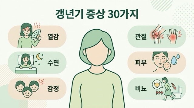 갱년기 증상 30가지 한눈에 보기
