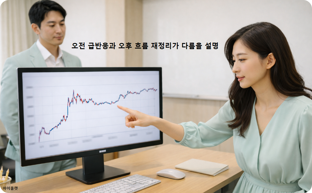 오전 반응과 오후 흐름이 다른 장중 구조
