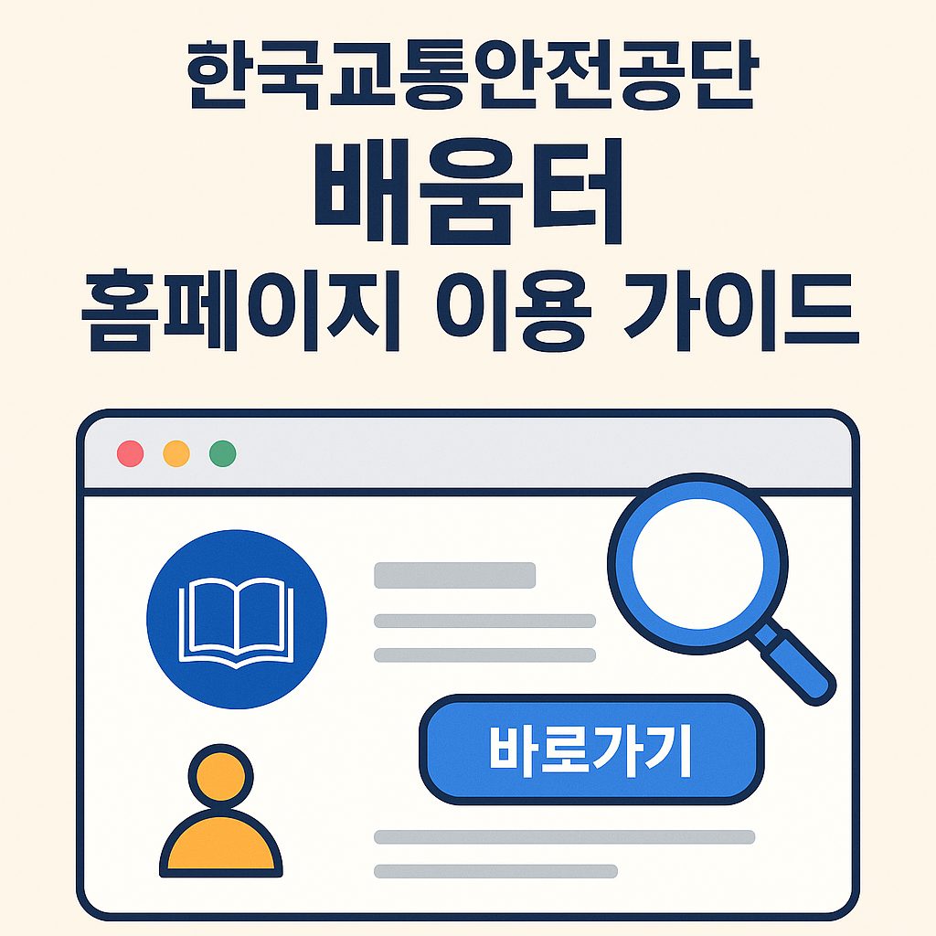 한국교통안전공단 배움터 홈페이지 이용 가이드