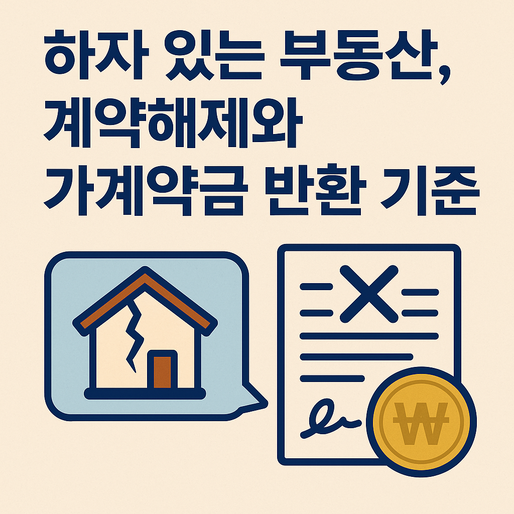 부동산 하자 발견 시 계약해제와 가계약금 반환 기준