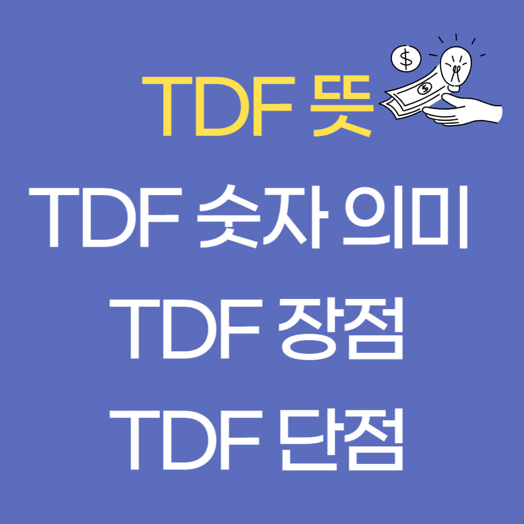 TDF란 TDF 숫자 의미 장점 단점