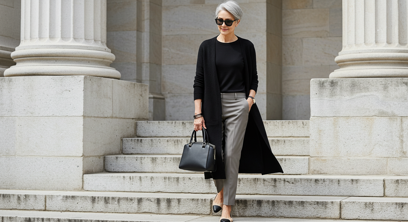 중년 여성 동안 패션