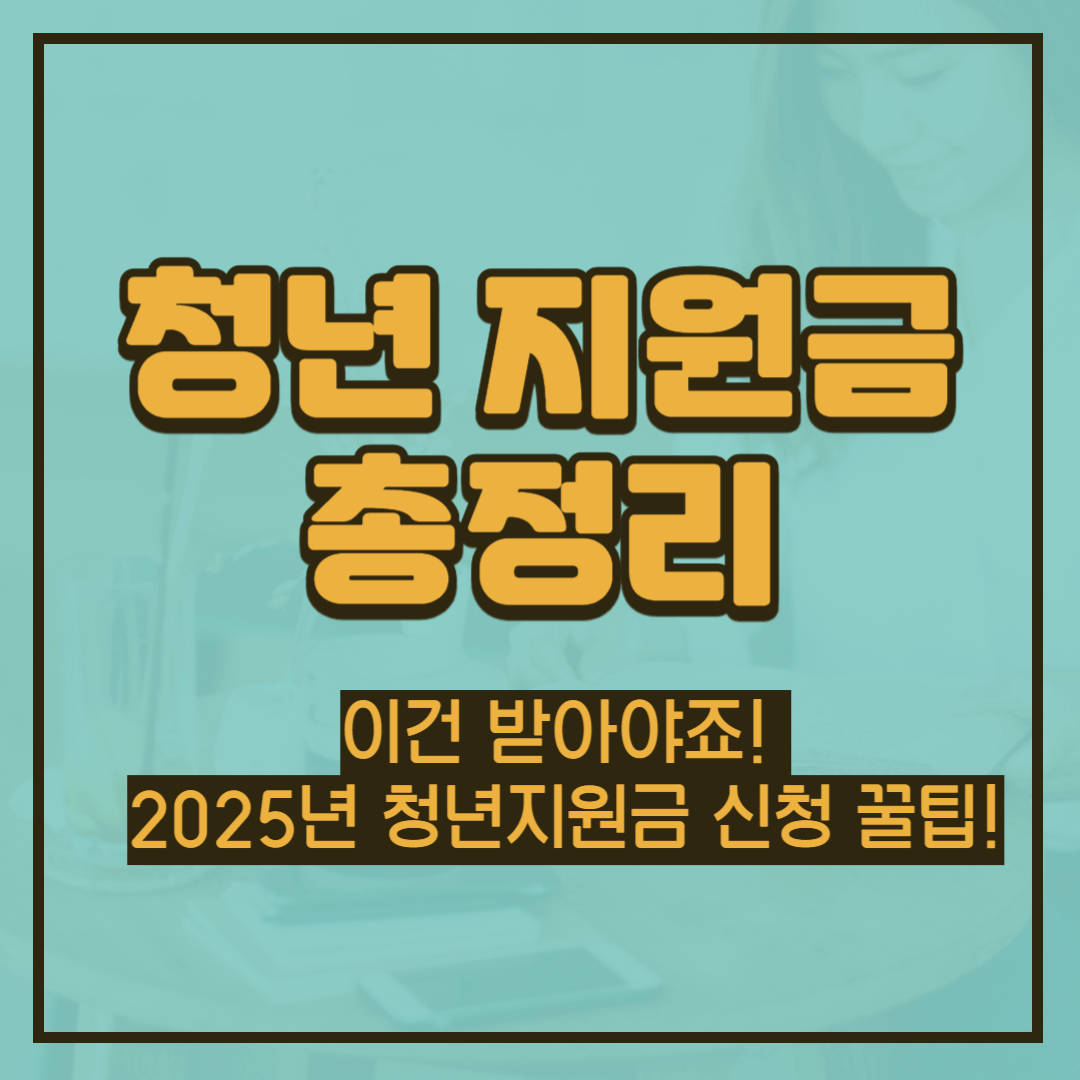 2025 청년 지원금 총정리