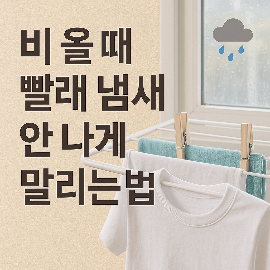 비 올 때 빨래 냄새 안 나게 말리는 법