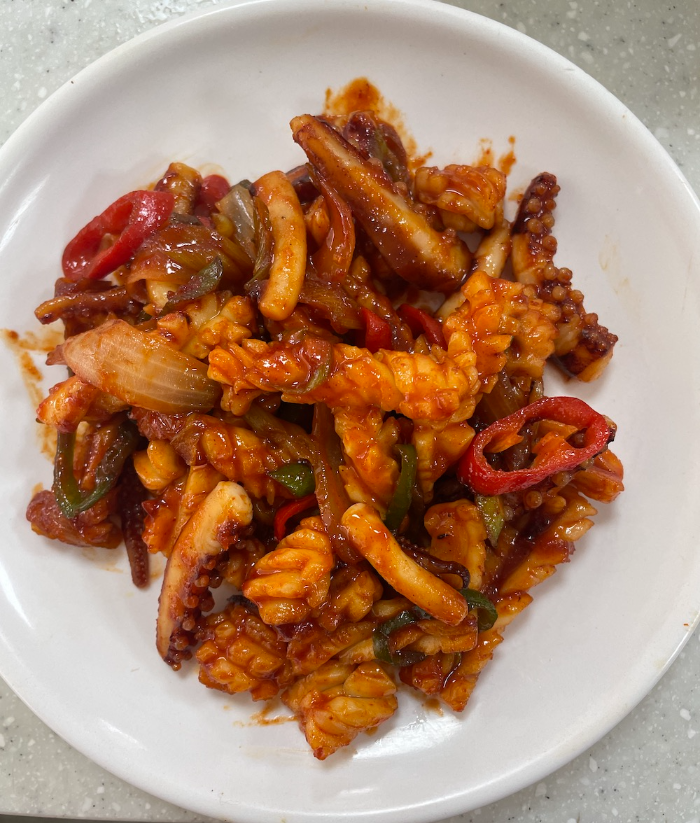 한식조리기능사 실기시험 준비 - 오징어볶음 - 내 작품