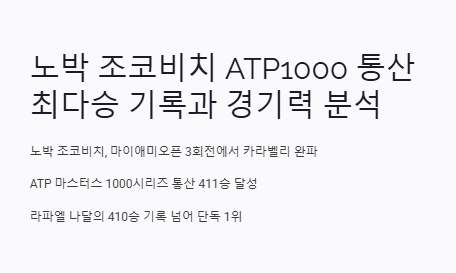 노박 조코비치 VS 카를로스 알카라즈