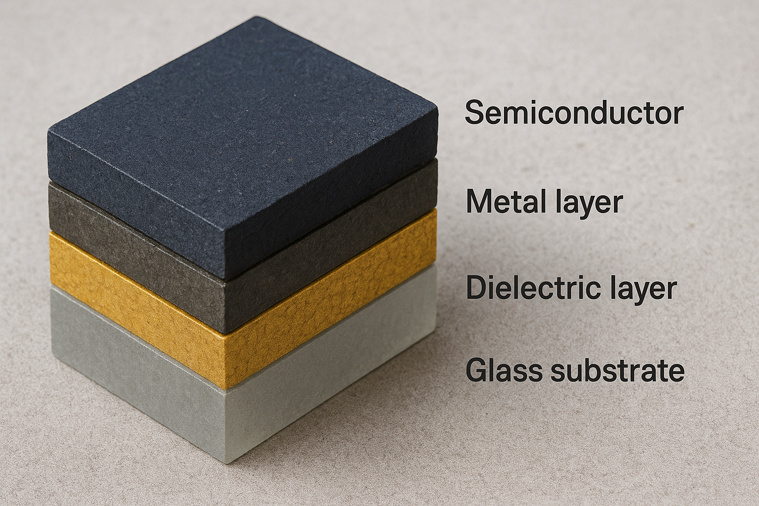 반도체 유리기판의 층별 구조 예시