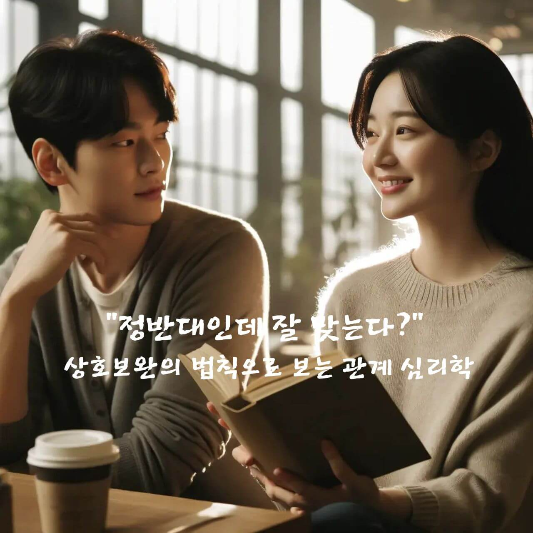 상호보완의 법칙
관계 심리학
성격 궁합
연애 심리
MBTI 관계 유형
다름의 심리학
친구 관계 유지법
팀워크 심리
성향 보완 효과
인간관계 조율법