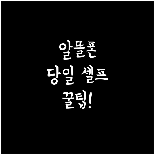 편의점 알뜰폰 유심 당일 구매 셀프개..