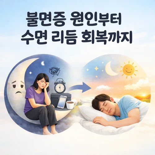 불면증 원인부터 수면 리듬 회복까지 생활 관리 기준