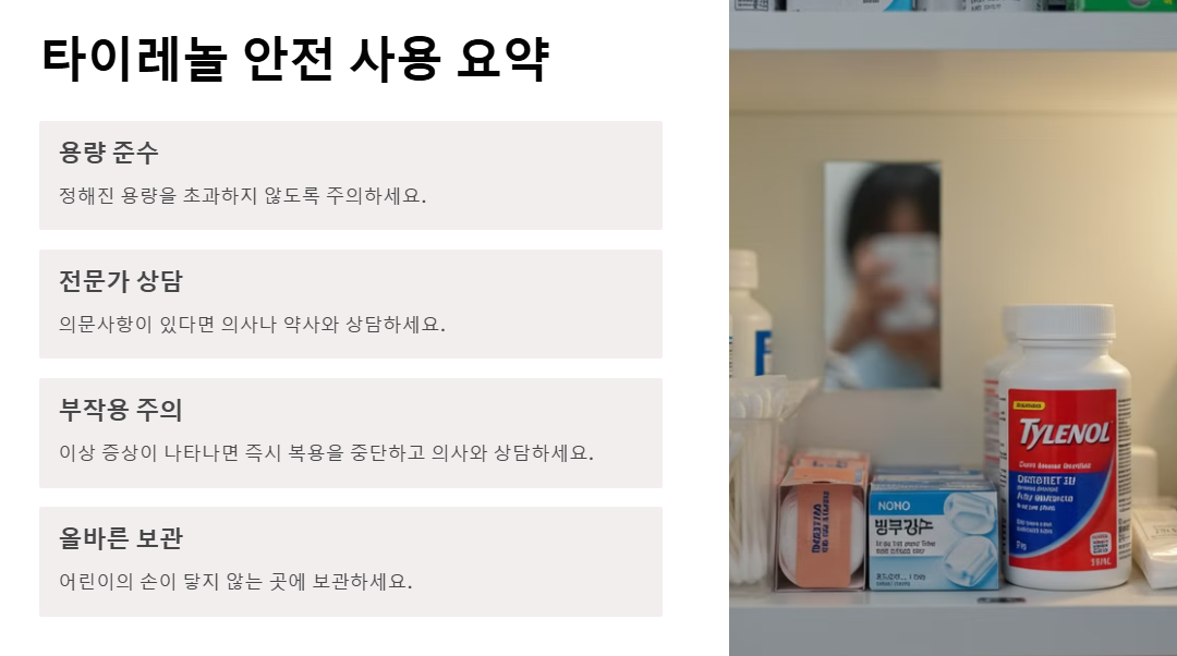 타이레놀의 안전한 사용