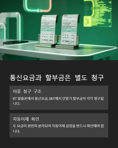 통신요금과 할부금은 별도 청구