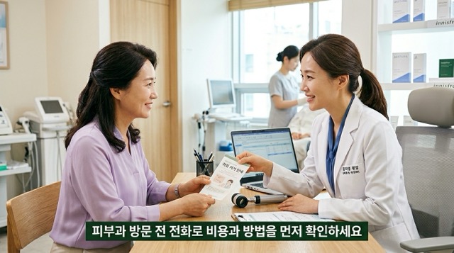 쥐젖 제거 피부과 전문의 상담 치료 권고 따뜻한 이미지"