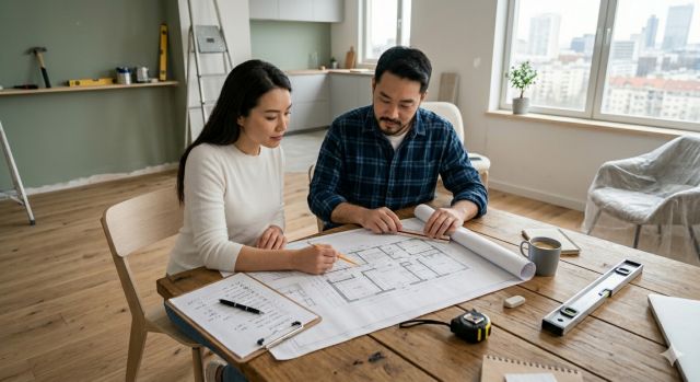 리모델링 공사 전 체크리스트를 실제로 준비하는 인테리어 계획 상황