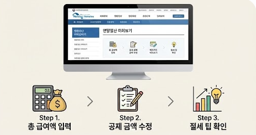 홈택스 미리보기 조회 및 계산